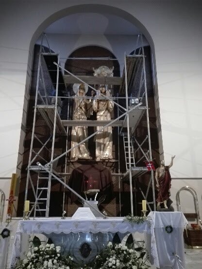 czyszczenie figur Świętej Rodziny