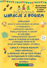 Zapraszamy na Wakacje z Bogiem
