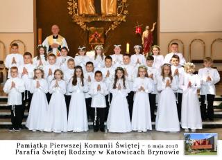 Pierwsza Komunia Święta w naszej parafii 6 maja 2018 r.